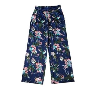 Sandiva Floral Wide Leg Summer Pants  Stretch Comfy Beach Vacation